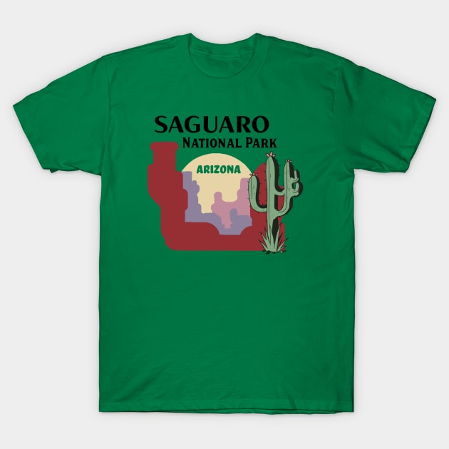 Saguaro National Park Arizona T-Shirt by Alexander Luminova